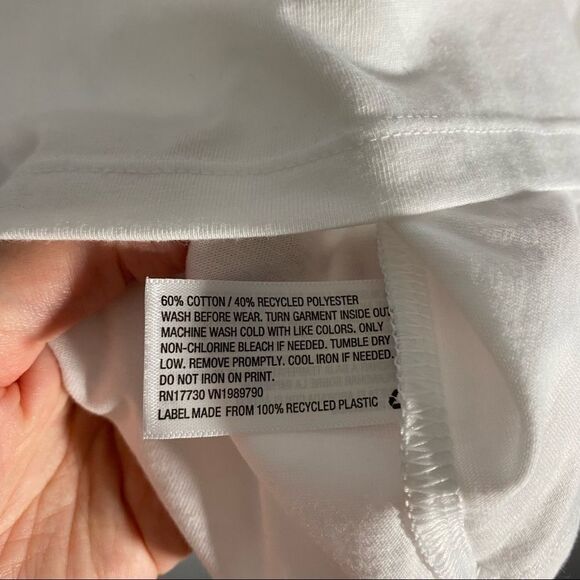 Cat & Jack Boys’ Long Sleeve Crew Neck Basic White Tee - Picture 3 of 4